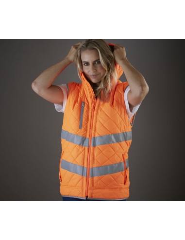 YOK-HV007-Hi-Vis Kensington Hooded Gilet
